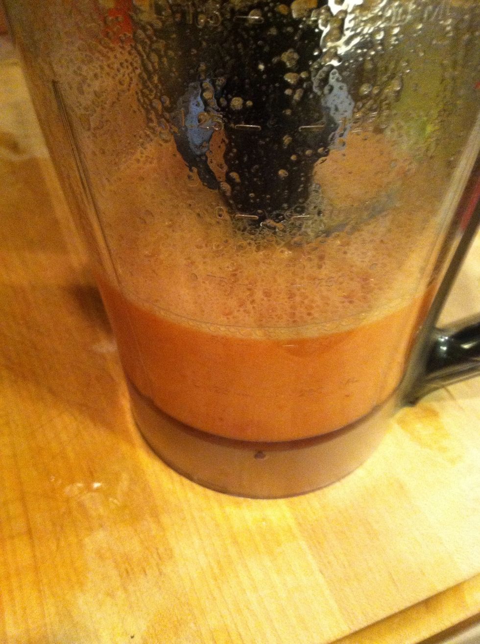 Put in blender with 3/4 cup water