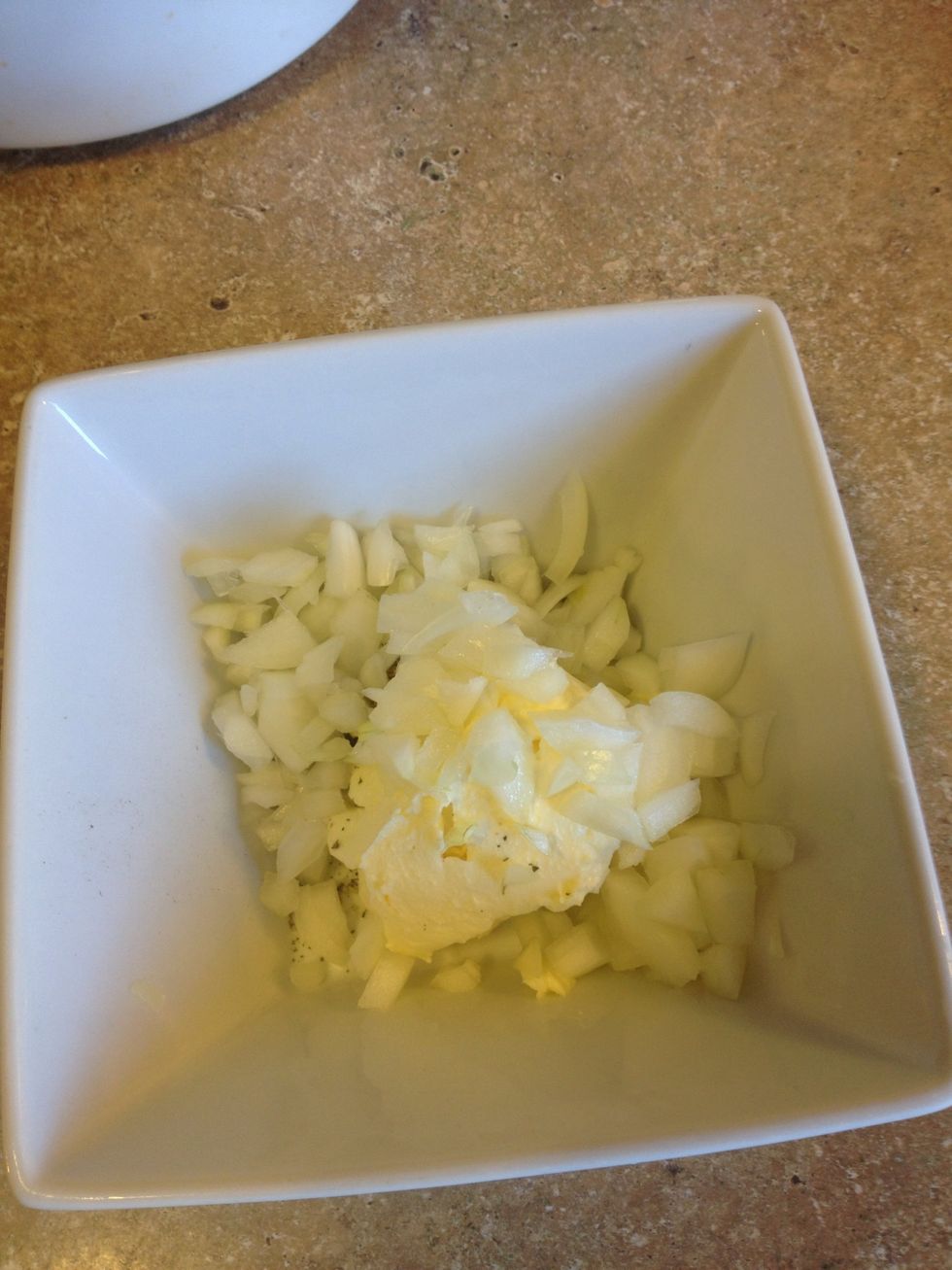 Put in bowl and melt in microwave