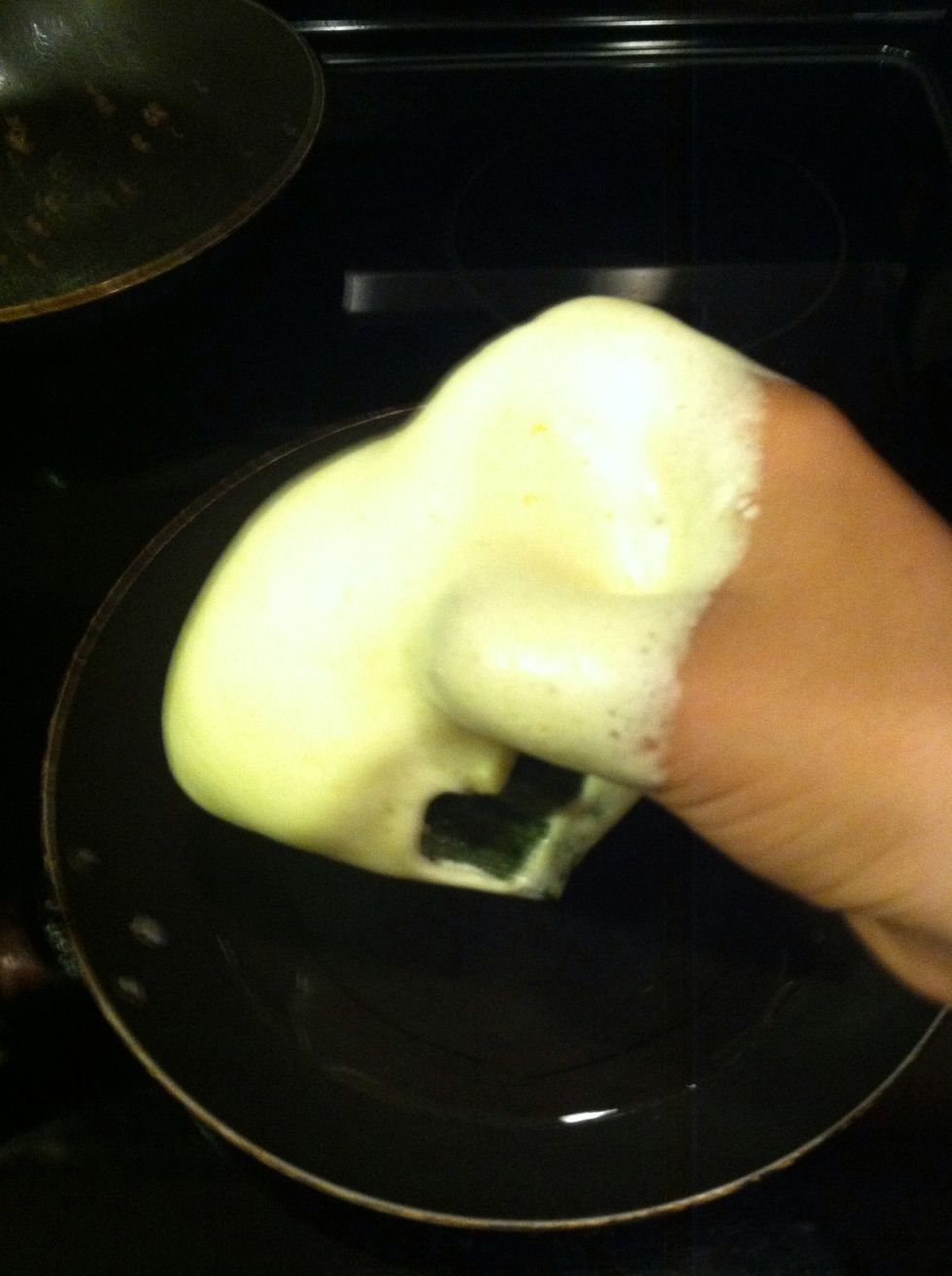 Put in carefully that u don't get burn.