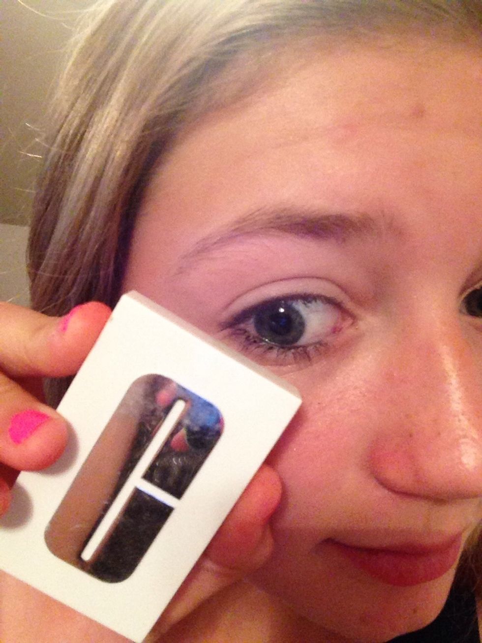 Put in eye shadow I used Clinique colour surge eye shadow trio in choco-latte