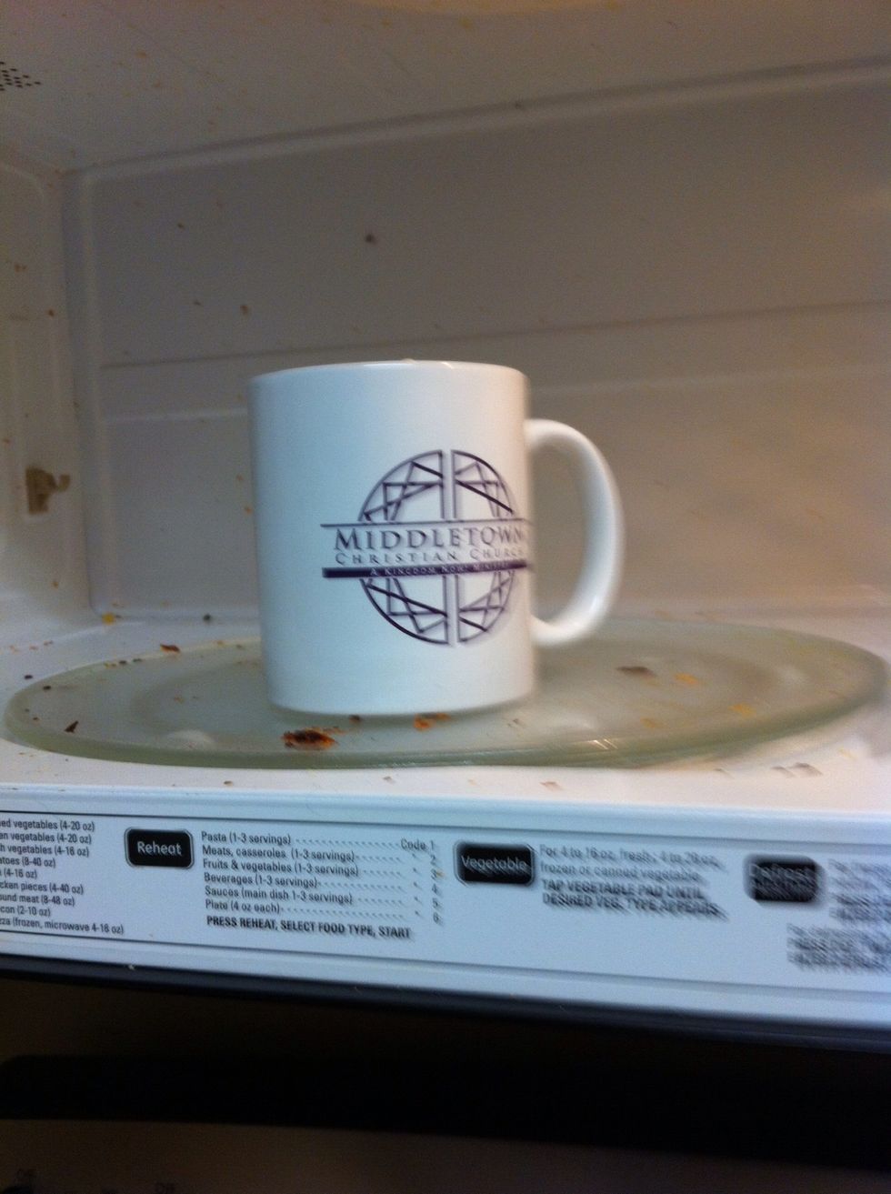 Put in for one minute in microwave.