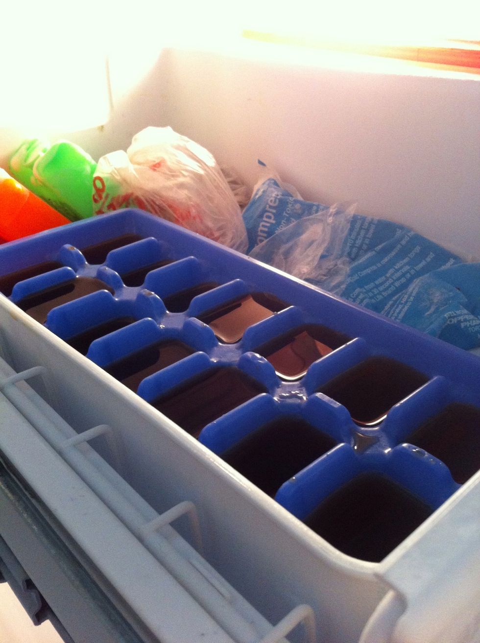Put in freezer and chill until frozen! \u2744\u26c4