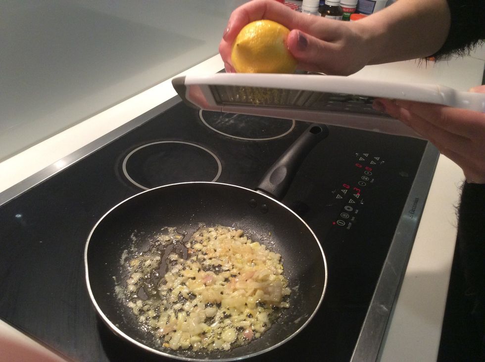Put in lemon zest