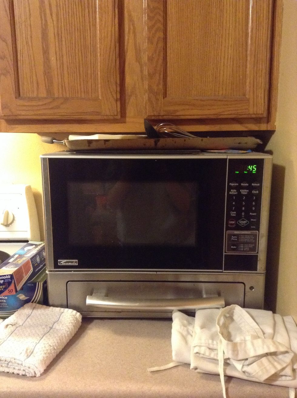 Put in microwave for 45 seconds microwave times may vary