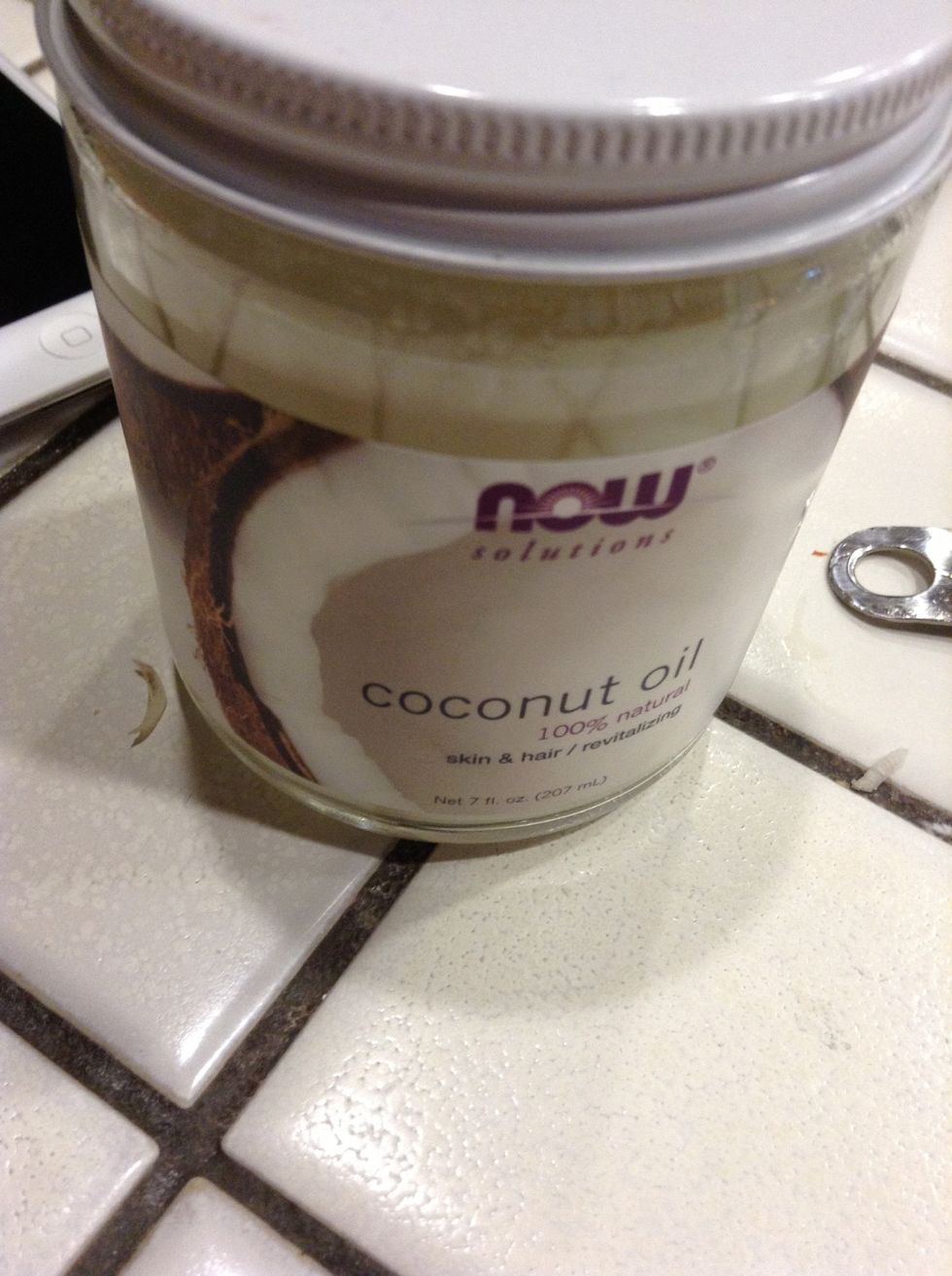 Put in one teaspoon of coconut oil