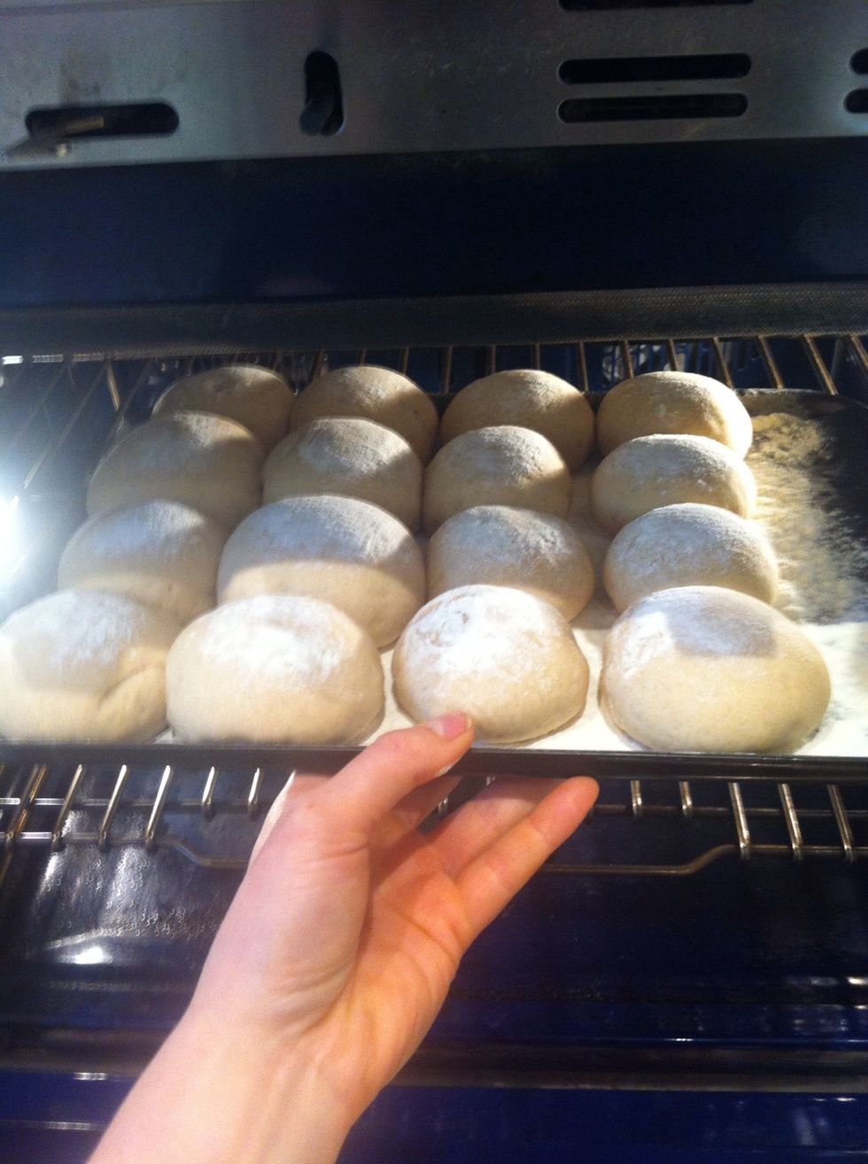 Put in oven. 220c.