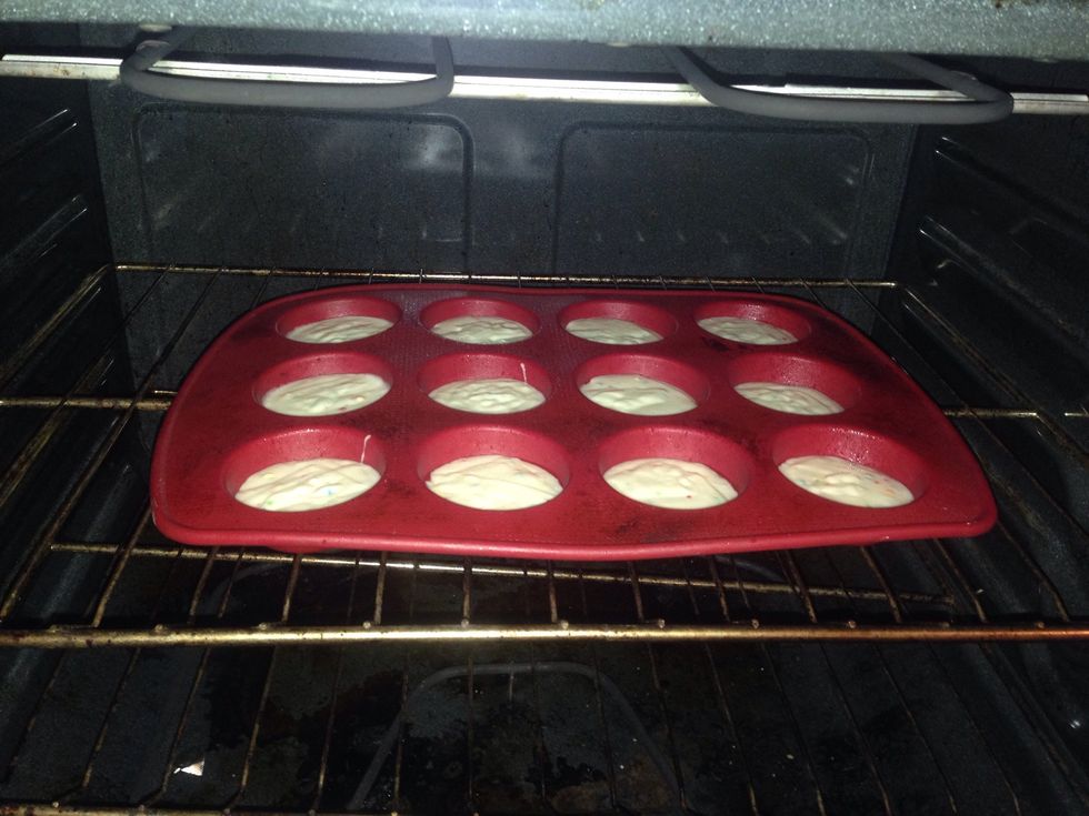 Put in oven and bake for 16-18 minutes.