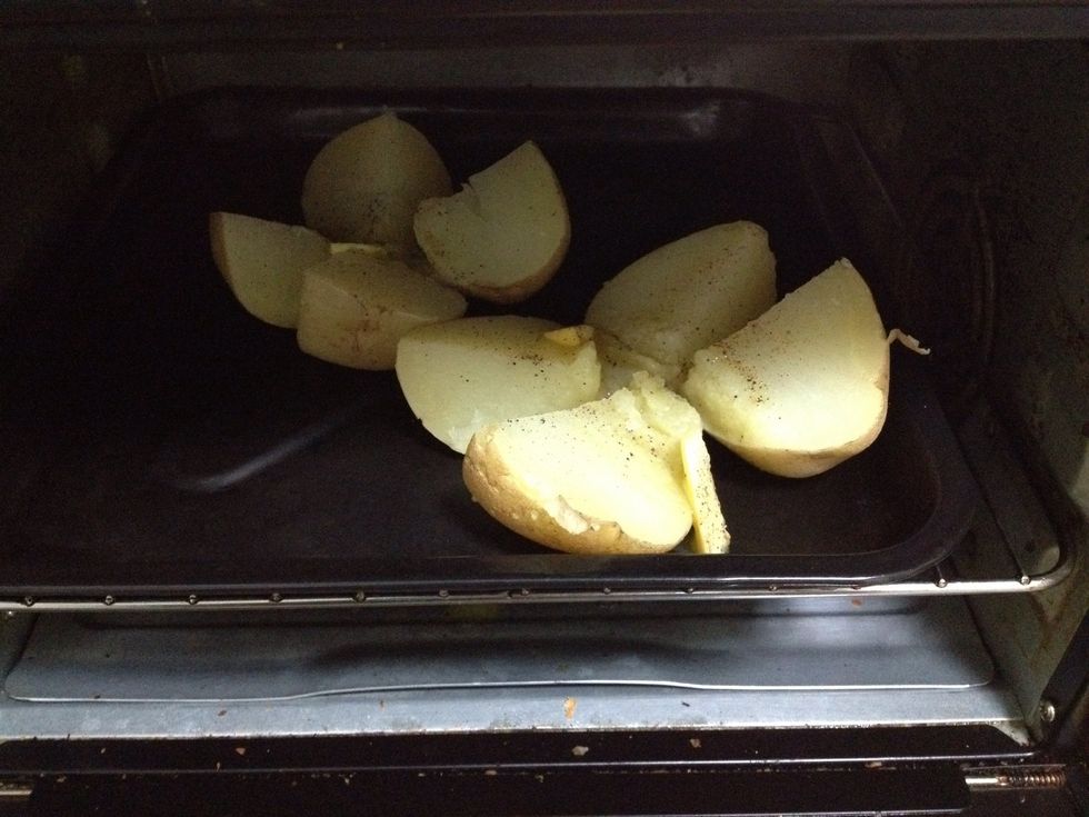 Put in oven and bake in high heat for 15 minutes.