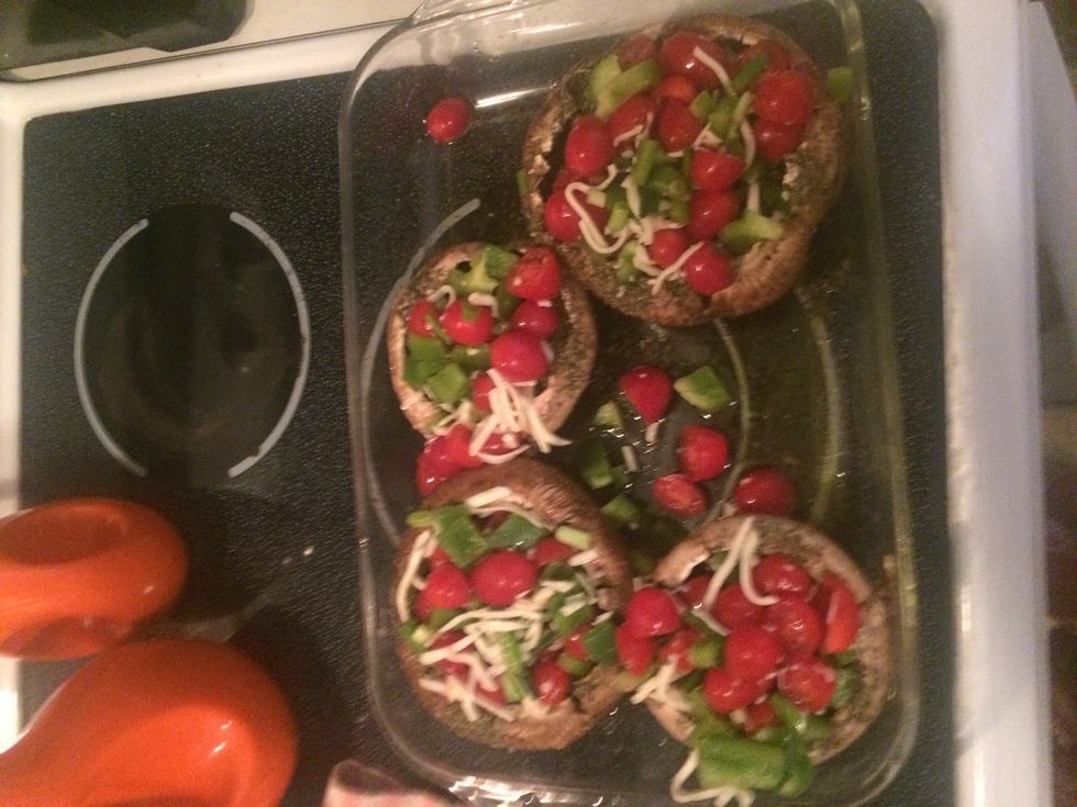 Put in oven at 350 for 20 mins