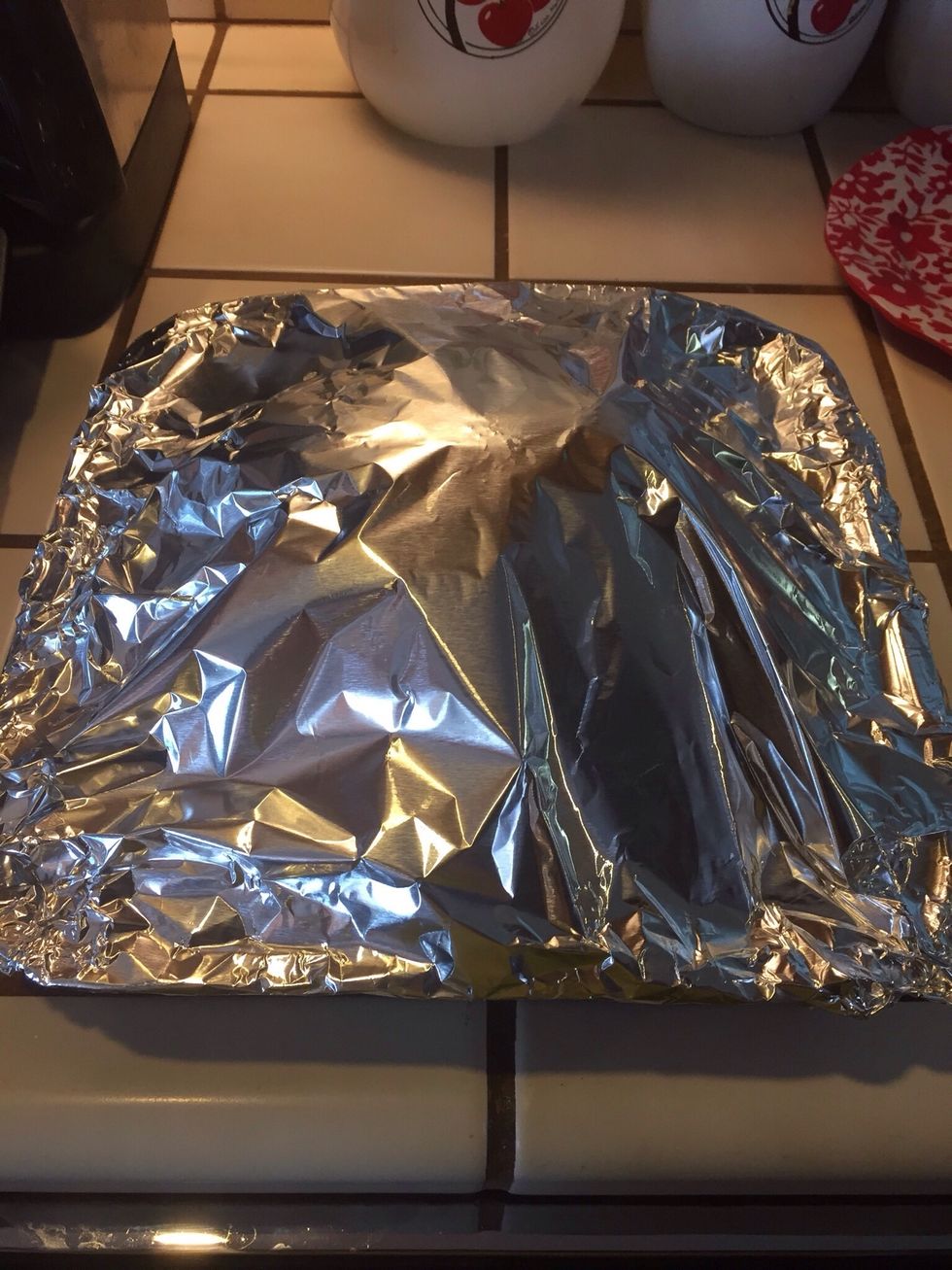 Put in pan, and cover with foil. Put in preheated 400 oven, roast for 45-60 minutes.