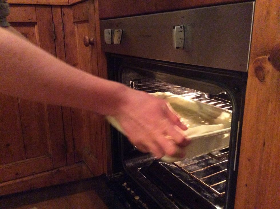 Put in preheated oven and bake for 45 - 60 minutes, or until golden and crunchy.