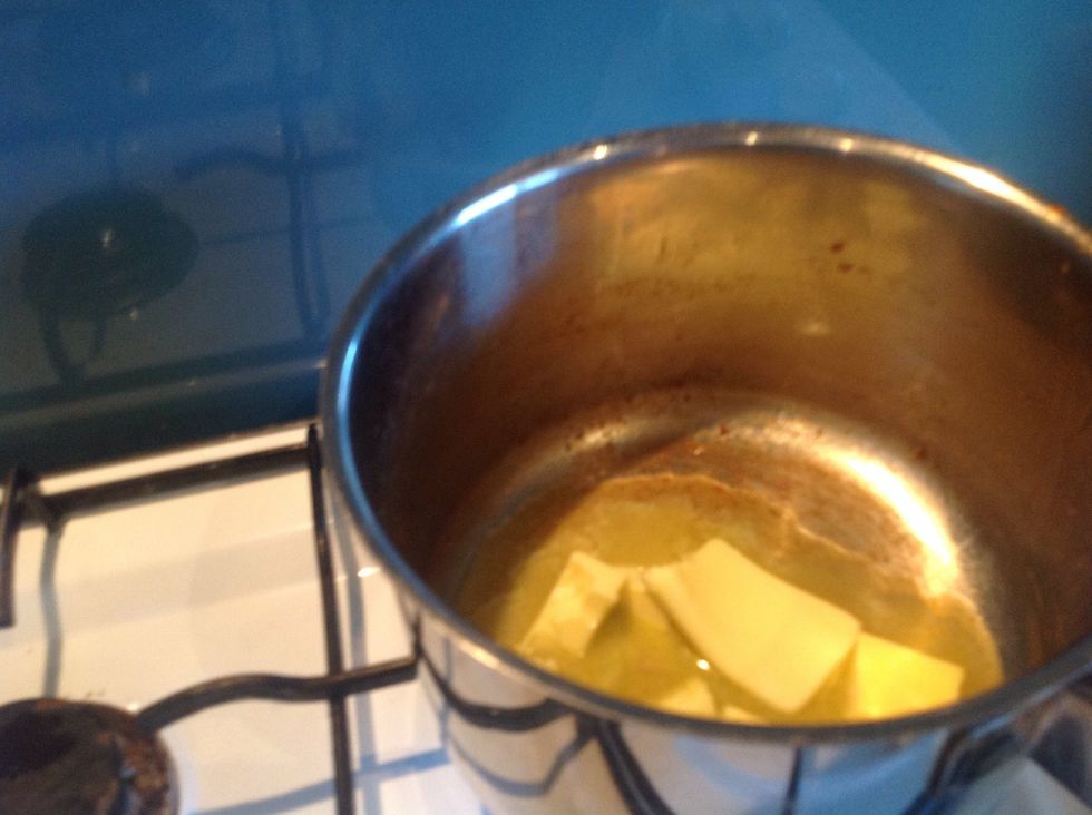 Put in some butter over medium heat in a separate pan.