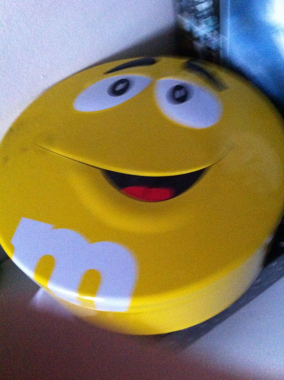 Put in some m&ms in the mixing bowl