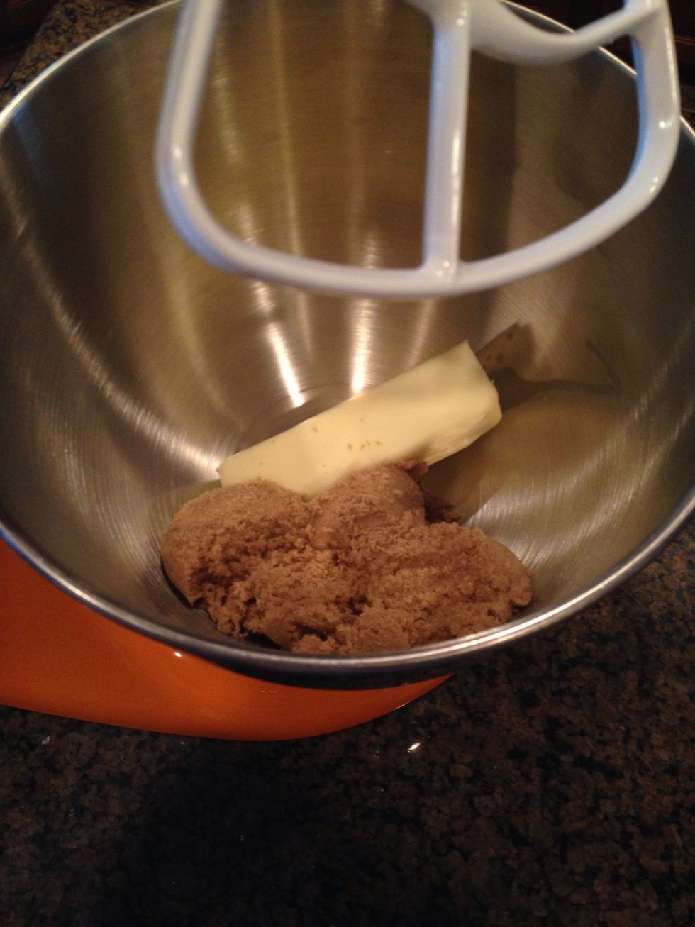 Put in the 3/4 cup of packed dark brown sugar