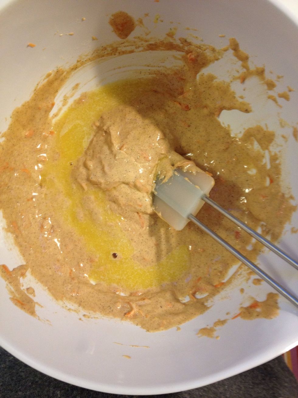Put in the butter but leave a little..