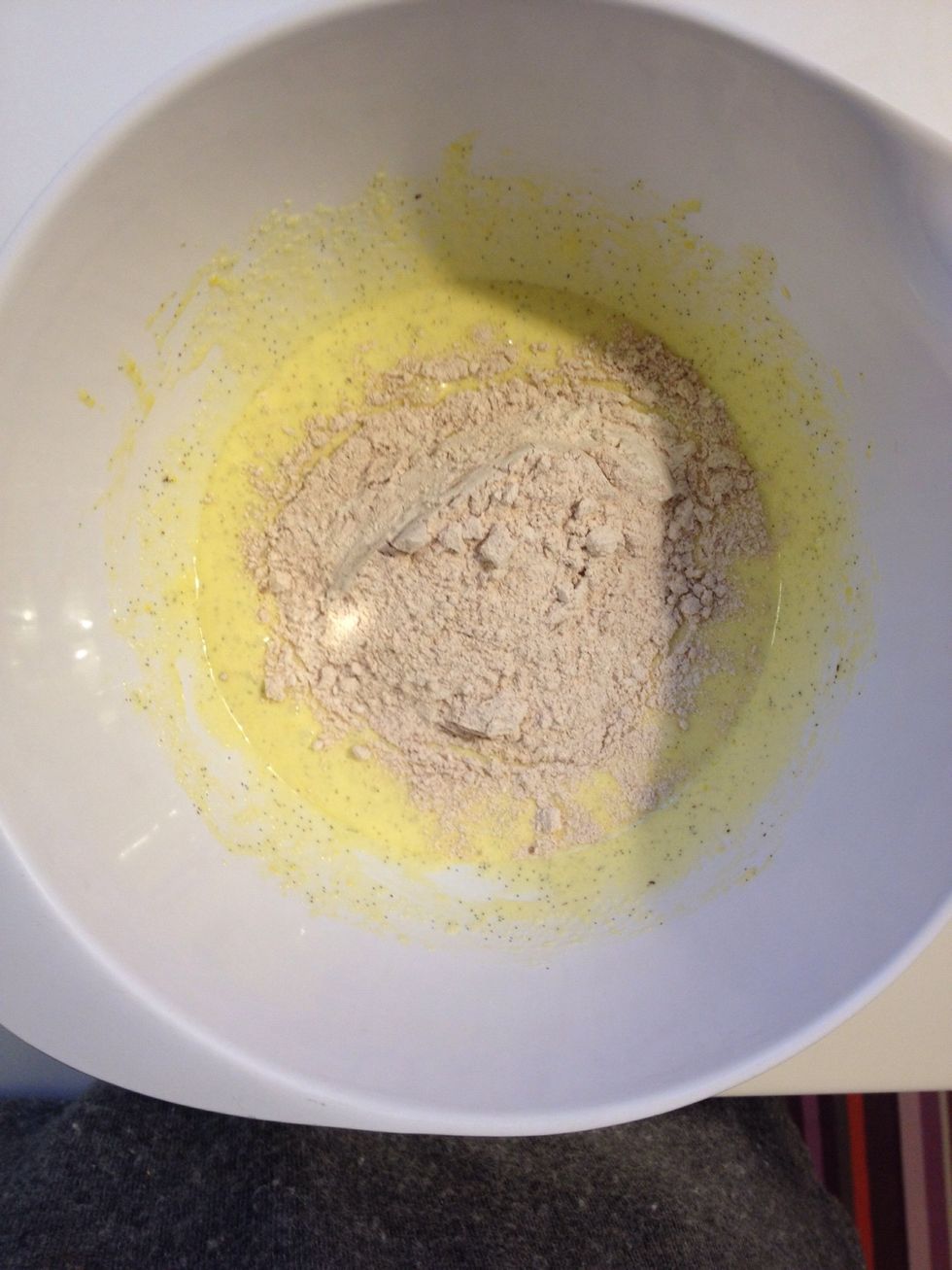 Put in the egg mix