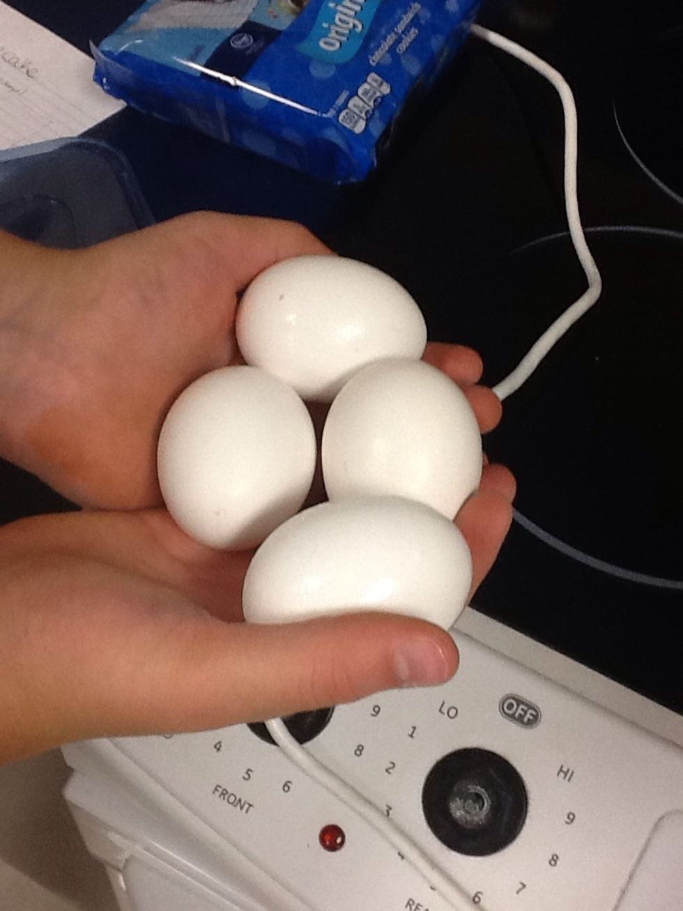 Put in the eggs (1 at a time)