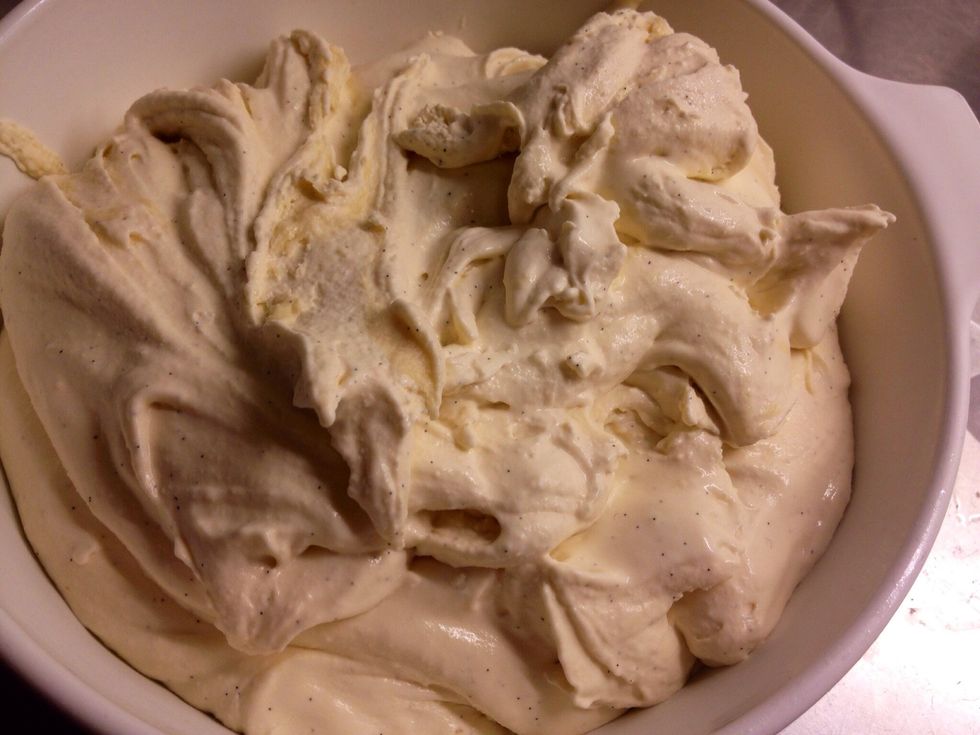 Put in the freezer for 30 minutes, then take it out...