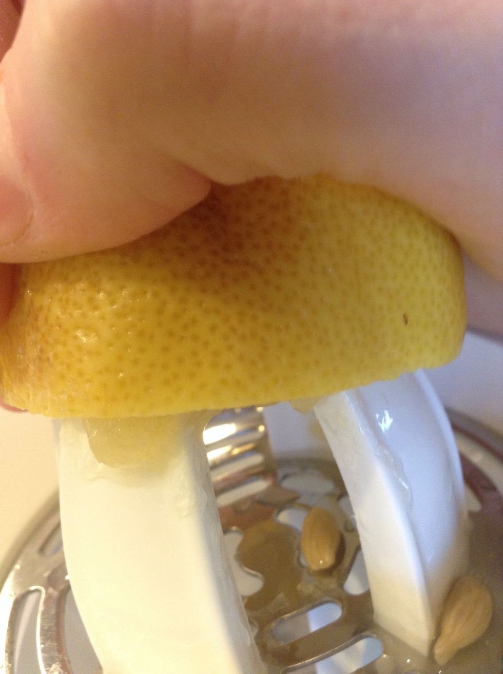 Put in the lemon juice