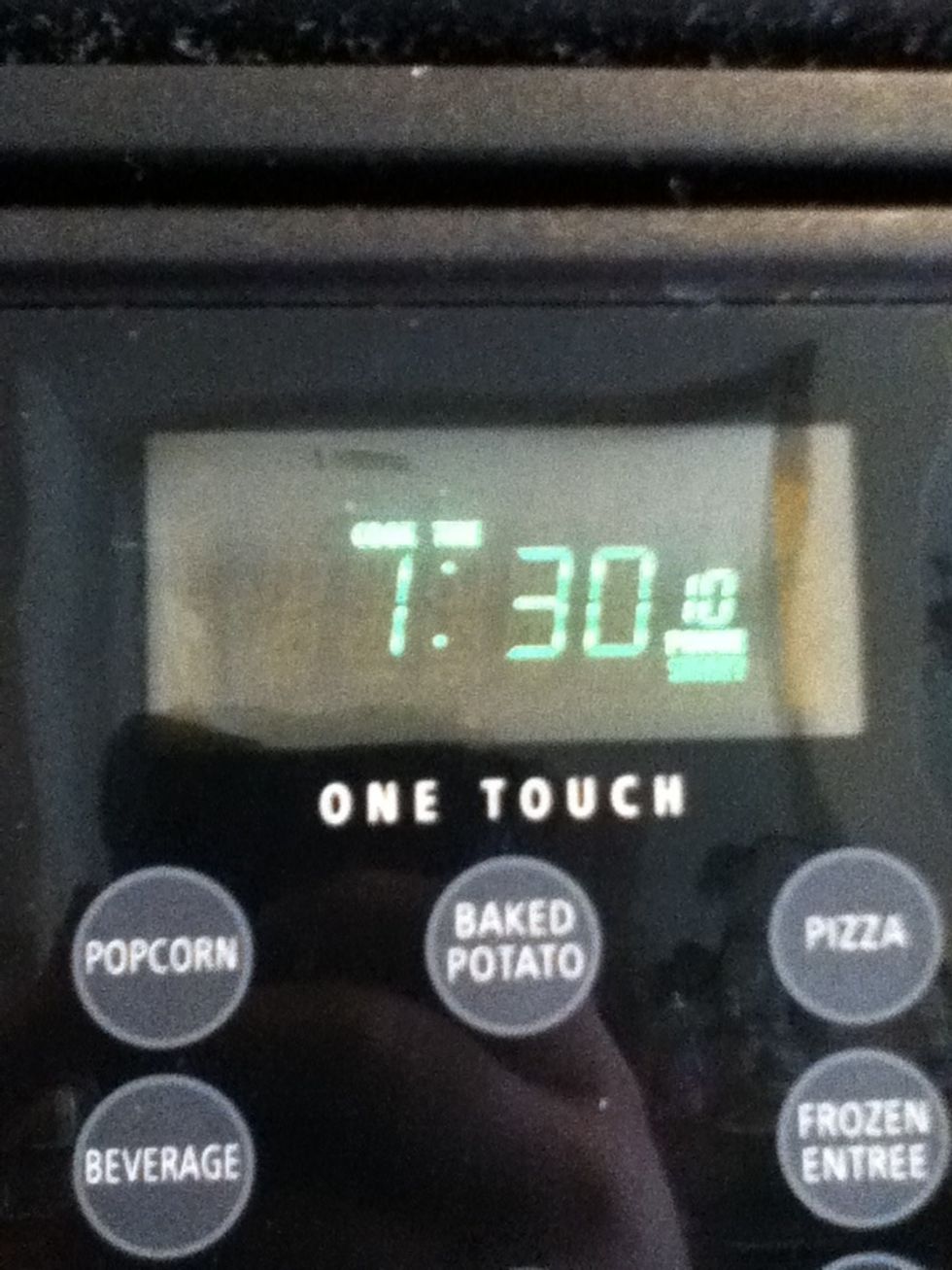 Put in the microwave for 1:30 minutes
