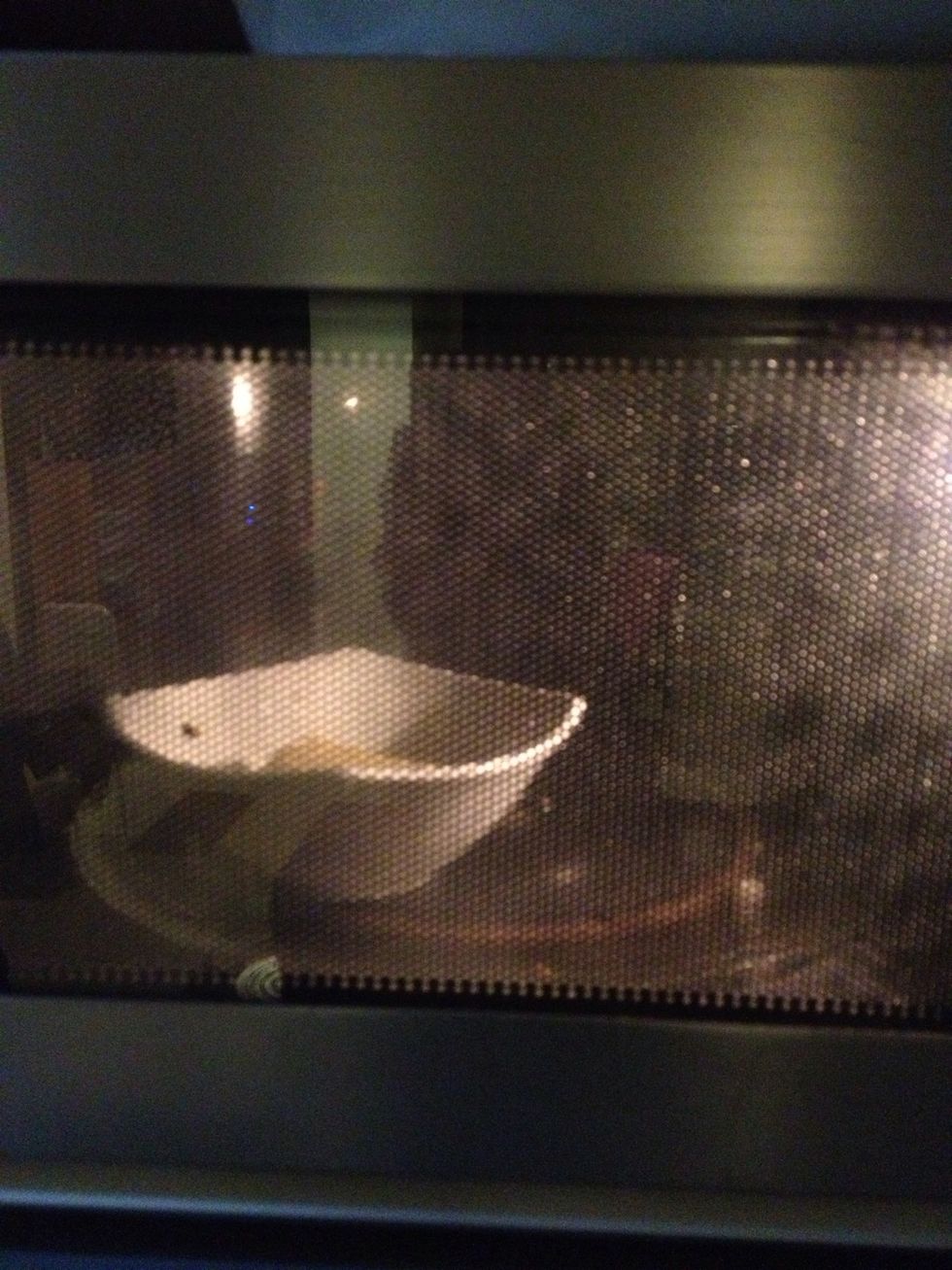 Put in the microwave for 1 min to melt the butter