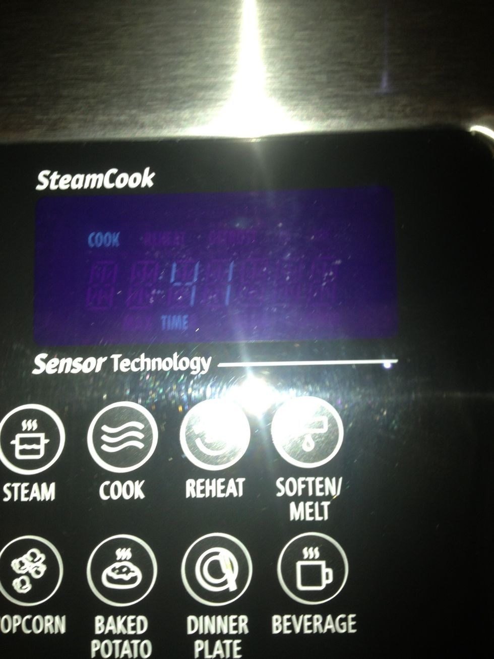 put in the microwave for 40-60 seconds