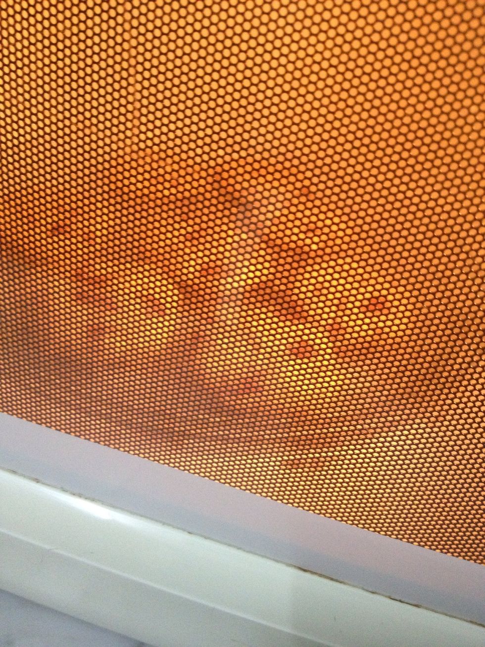 put in the microwave for 80 seconds ( don't stick to 80 seconds , adjust time according to cookies well done color )