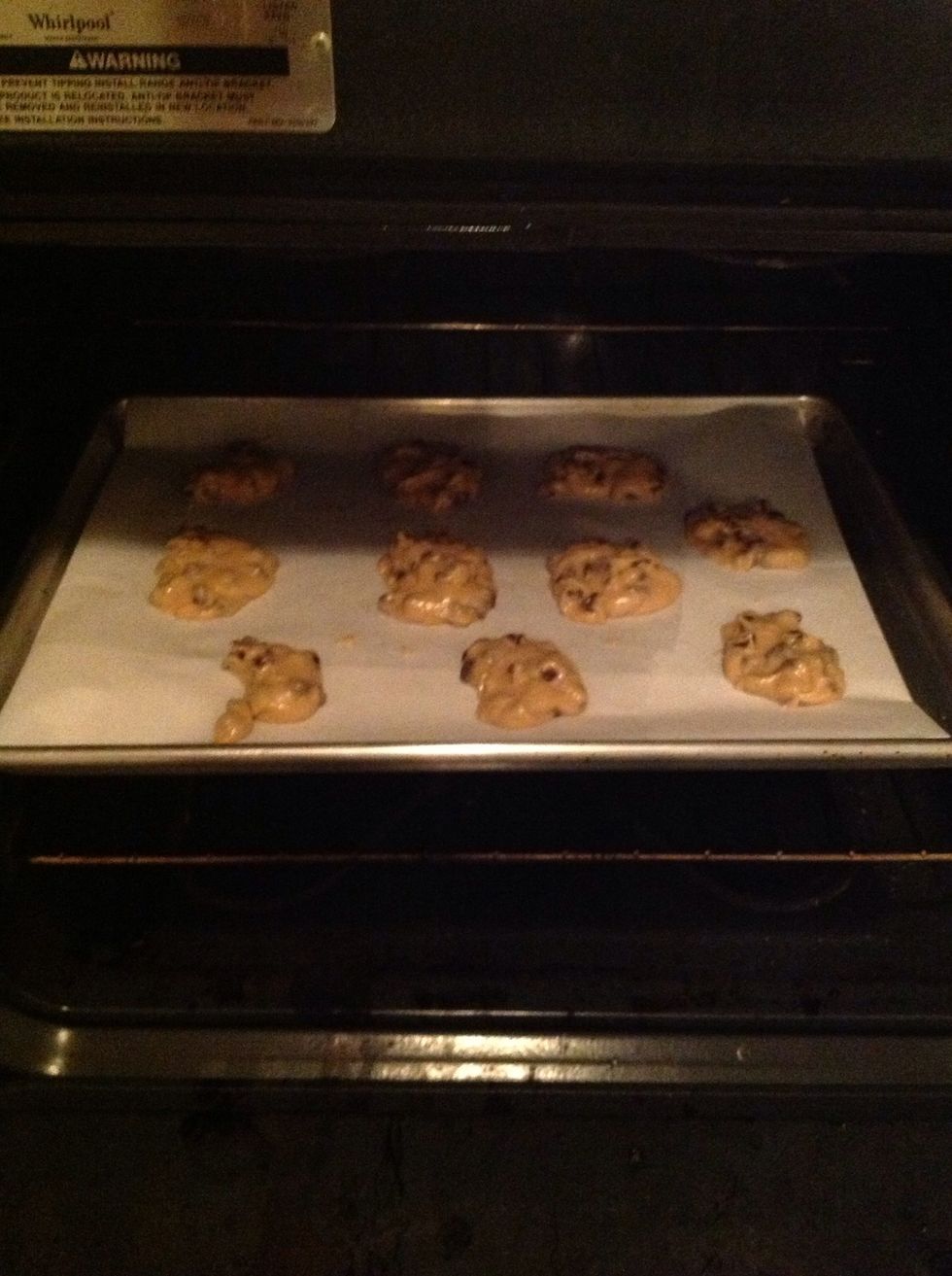 Put in the oven for 14 to 17 minutes.