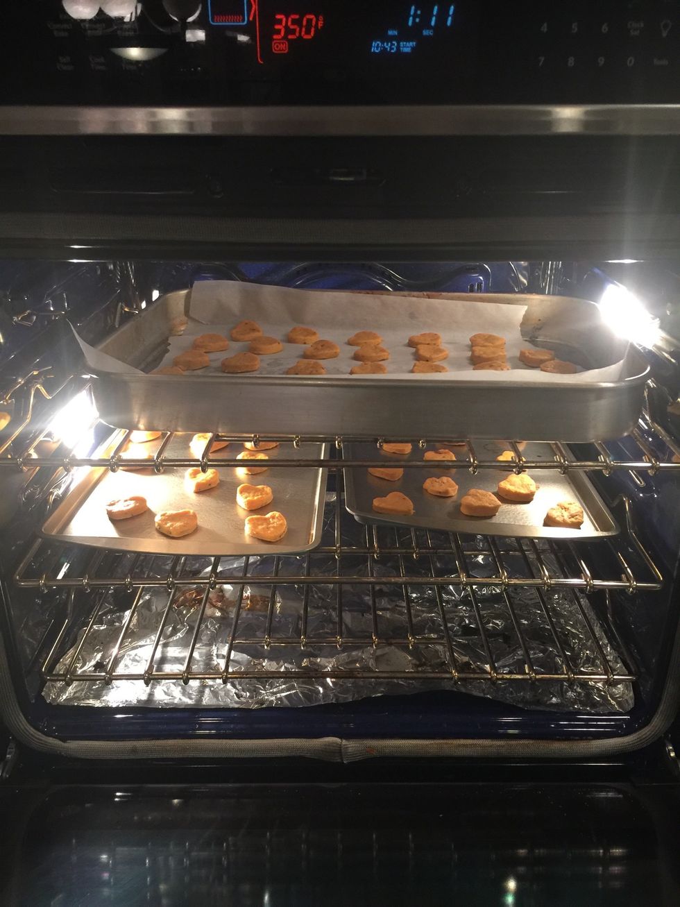 Put in the oven for 20 minutes. When finished let cool for five minutes.