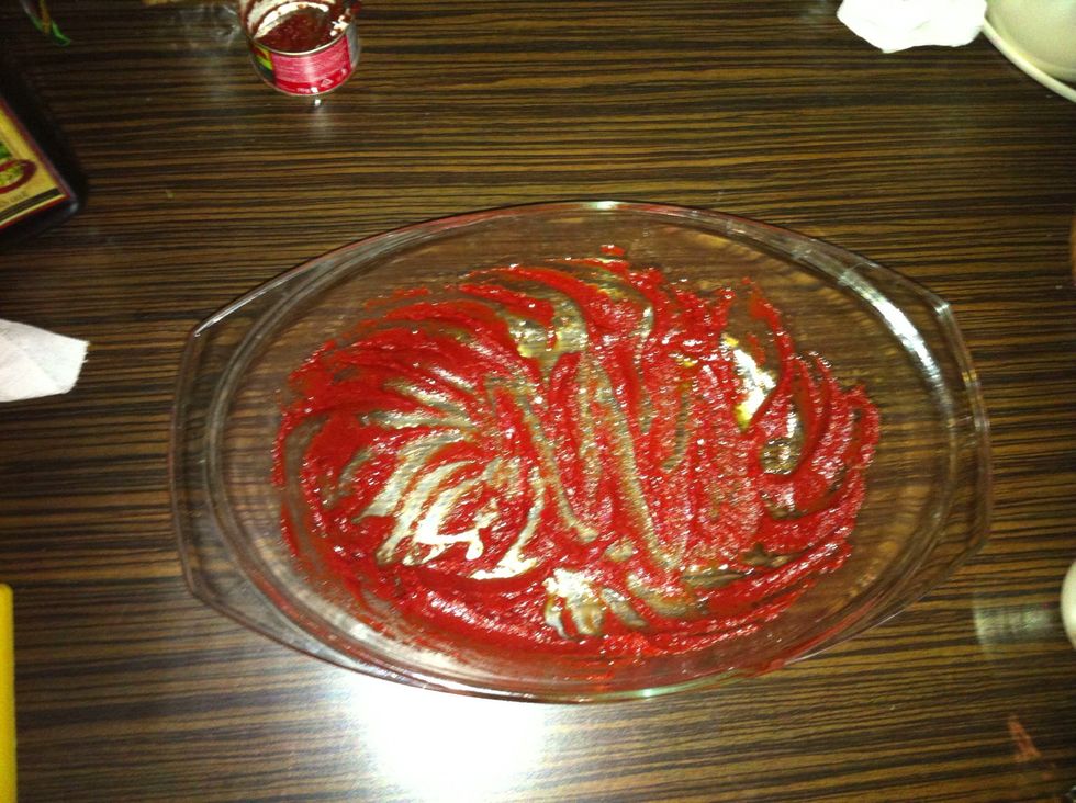 Put in the tomato paste.