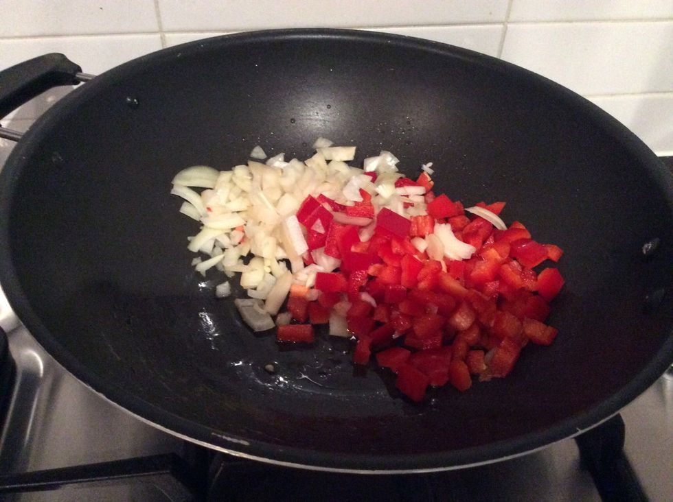 Put in the vegetables.