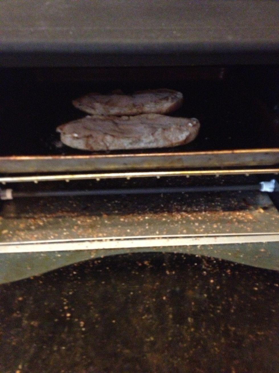 Put in toaster and toast for maybe a minute