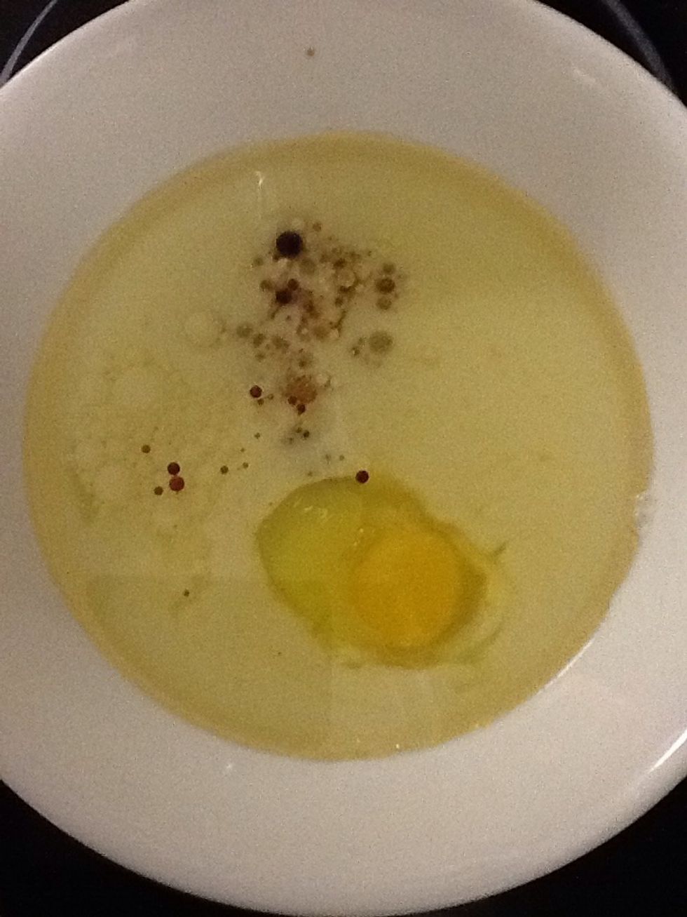 Put in vanilla and oil