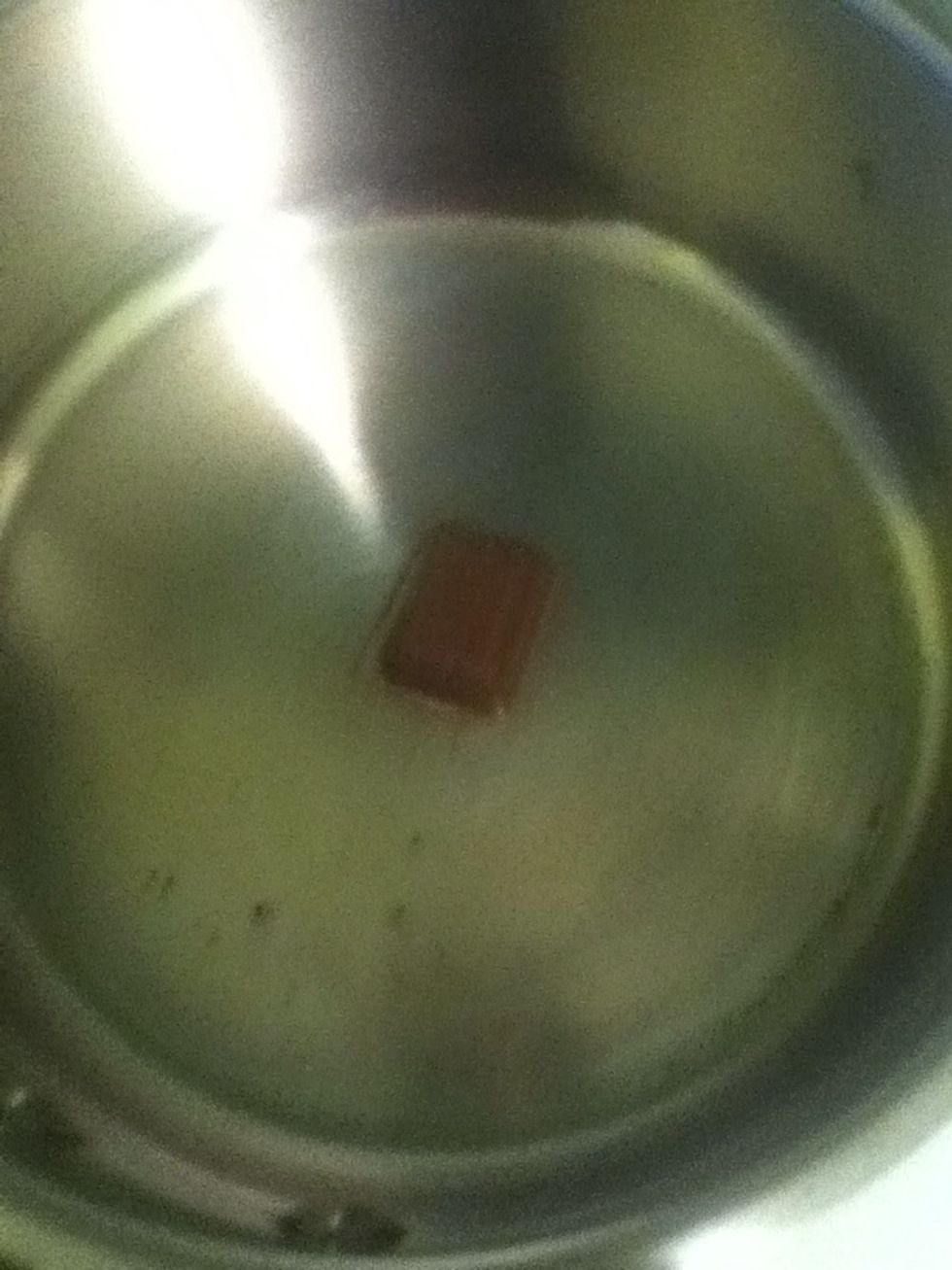 Put in your chocolate and let it melt.