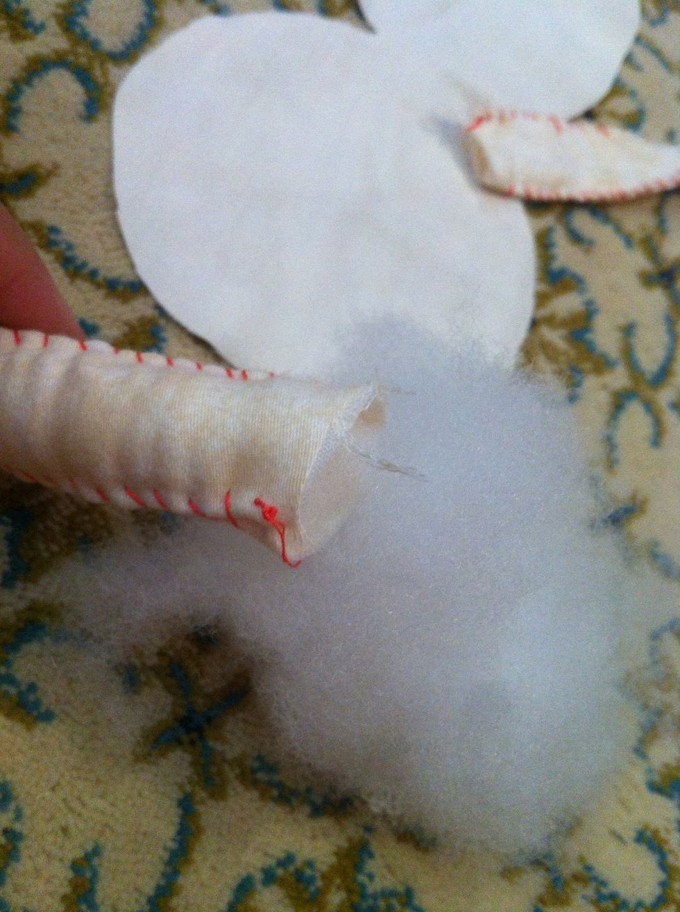 Put inside the ears some cotton :) make it fluffy x3