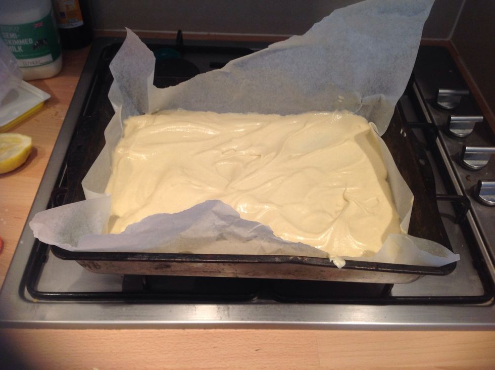 Put into a lined baking tray again and bake