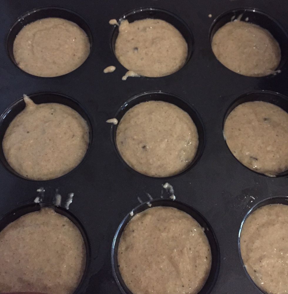 Put into a non stick muffin tin