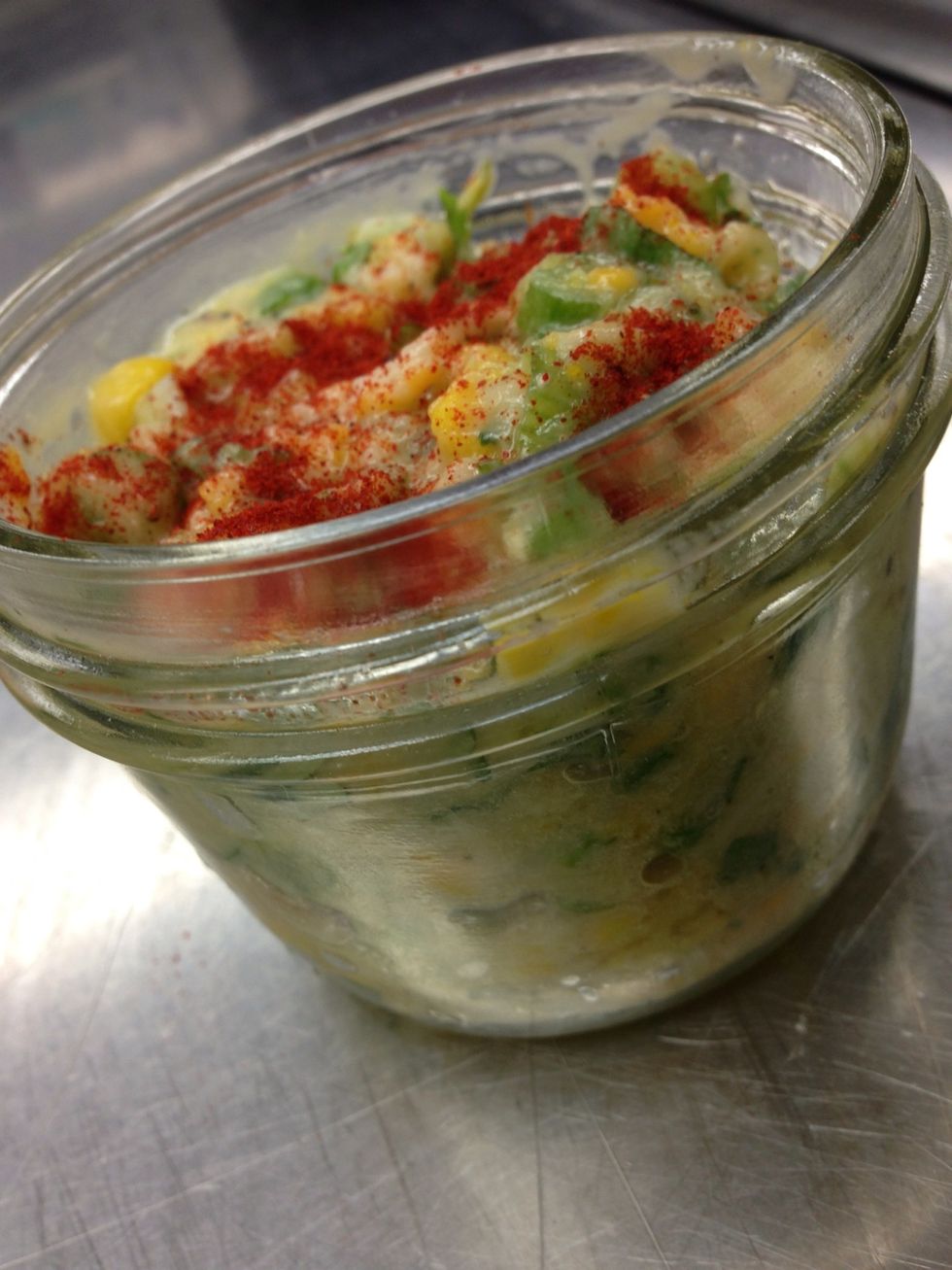 Put into a pint jar and dust with paprika