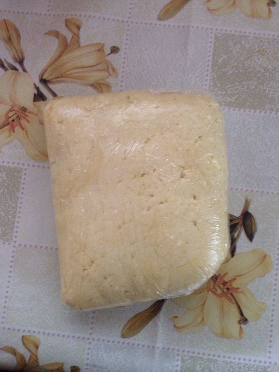 Put into a plastic wrap and refrigerate for 1 hour