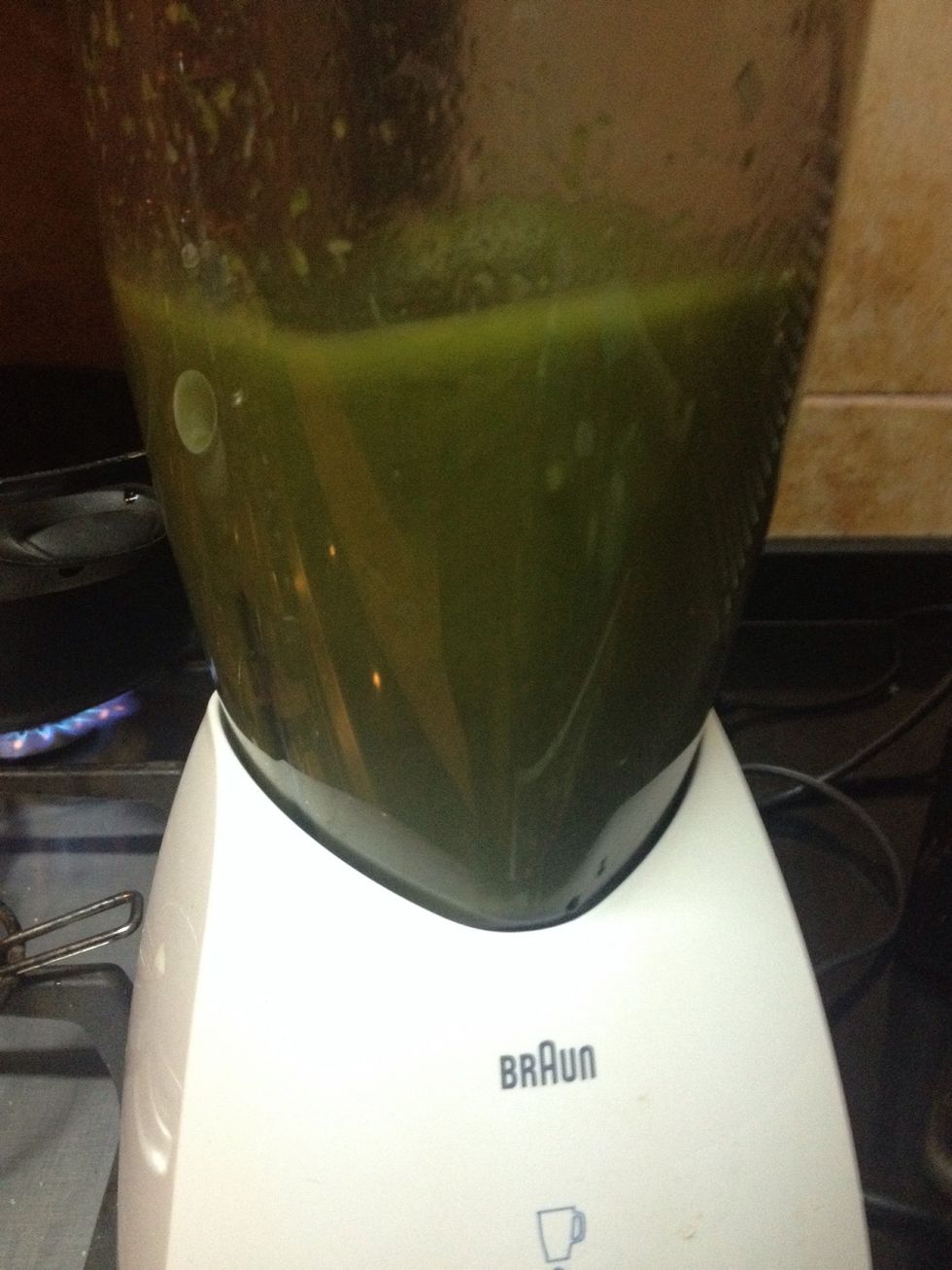 Put into blender .. Blend till smoothing