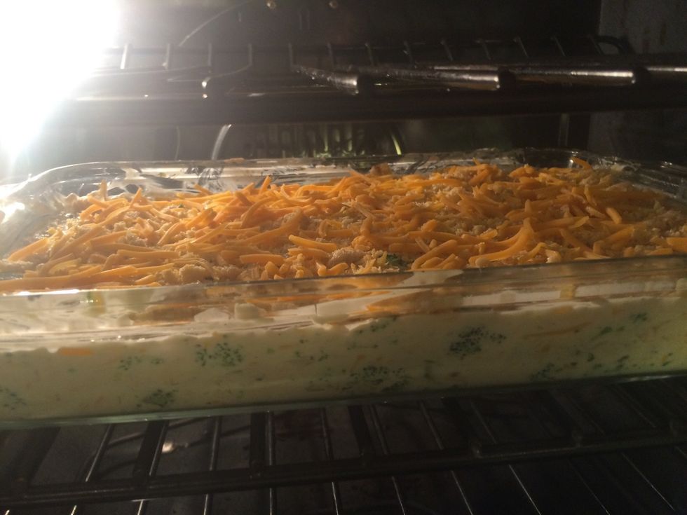 Put into over to cook for 30-45 minutes.