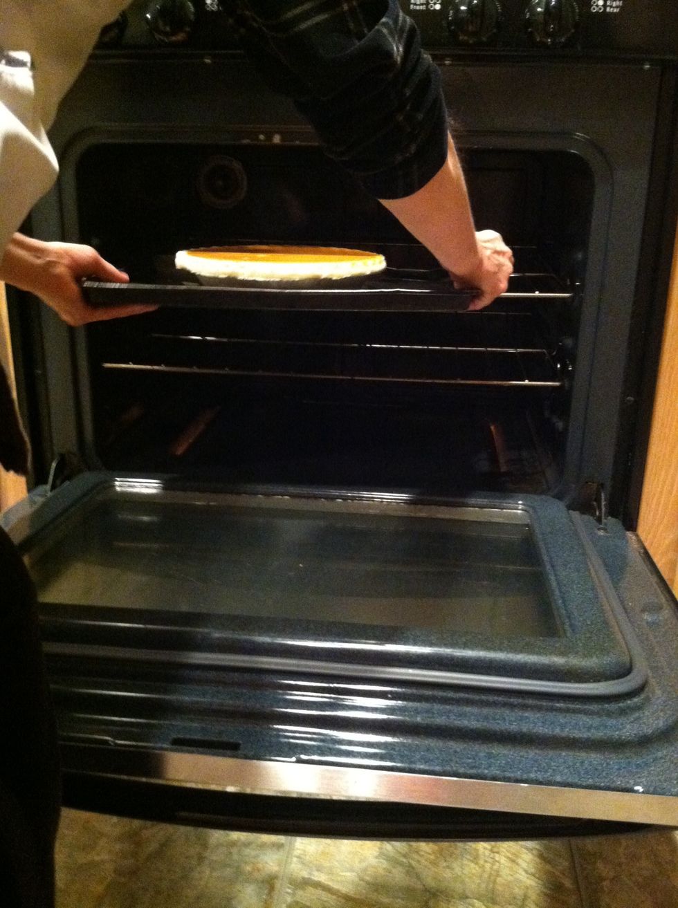 Put into preheated oven at 425 degrees for 15 min.