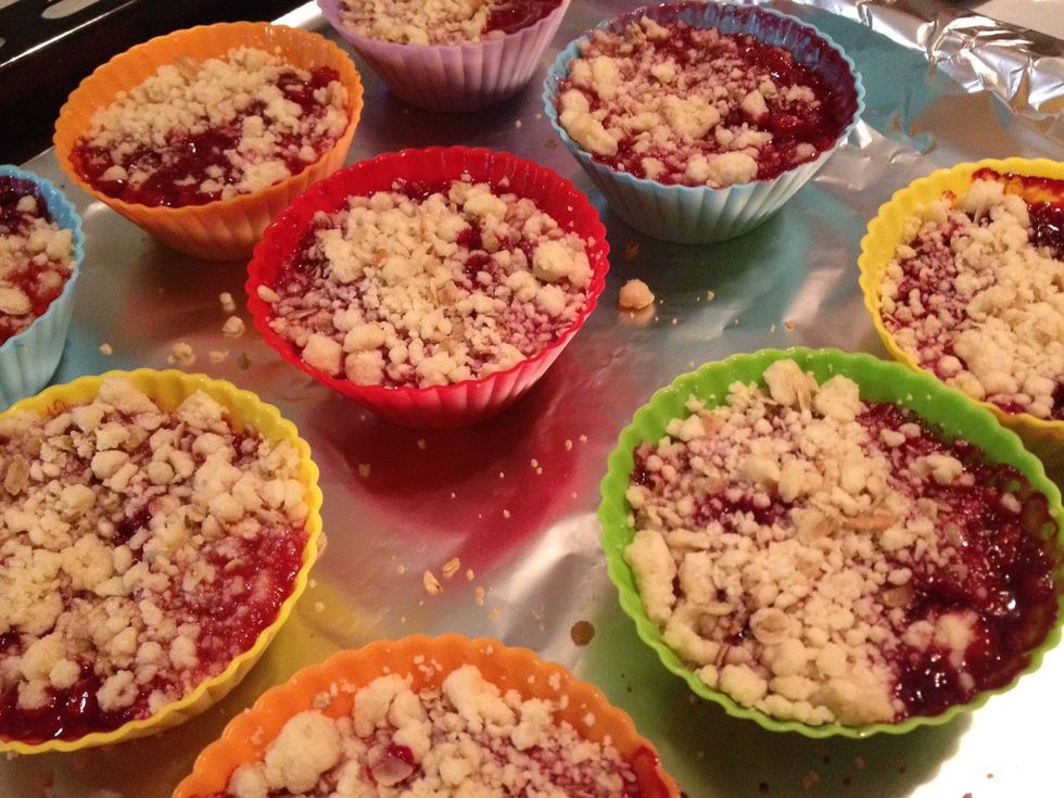 Put into the oven for 20-25 minutes. Baking temperature is 180-200C. Enjoy!