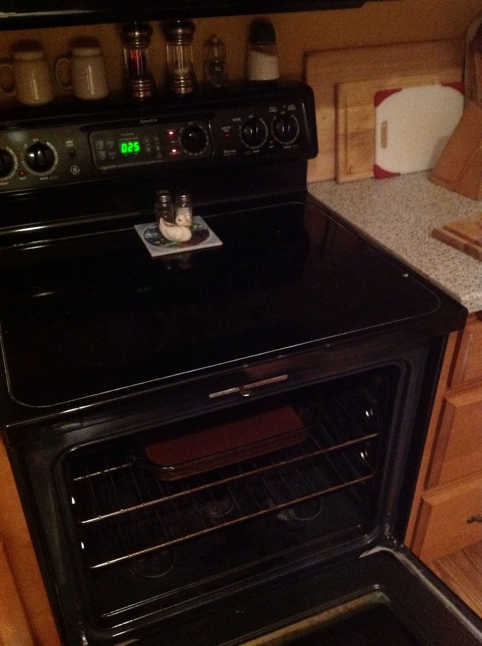 Put into the oven for 25 minutes.