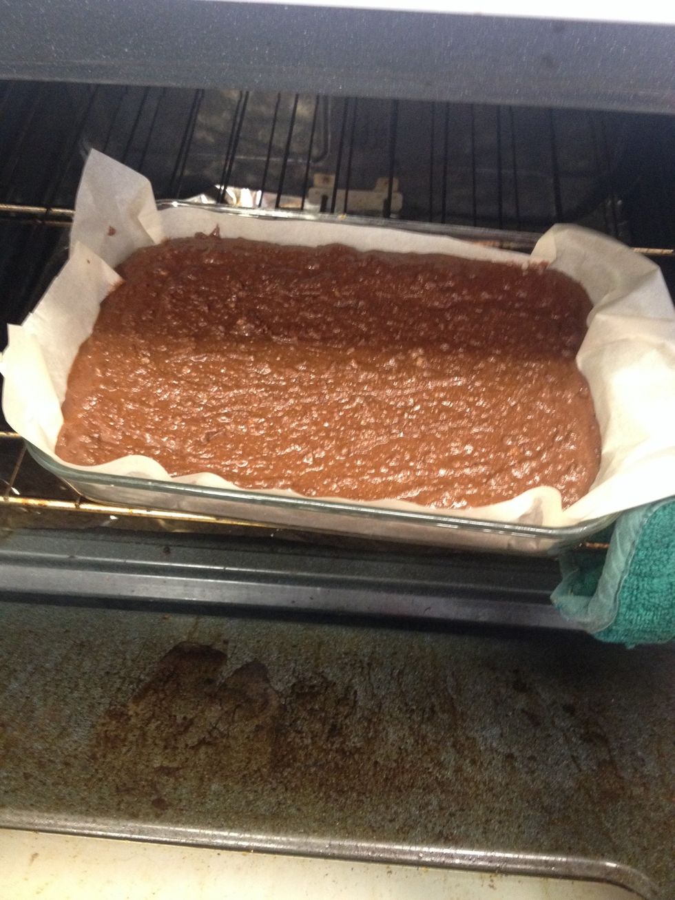 Put into the oven for 28 minutes