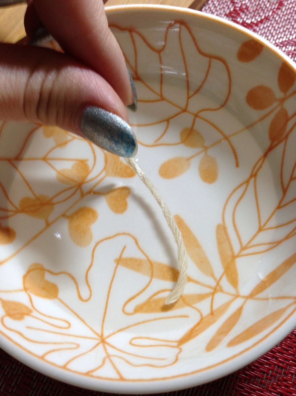 Put into water, and so it sticks together.