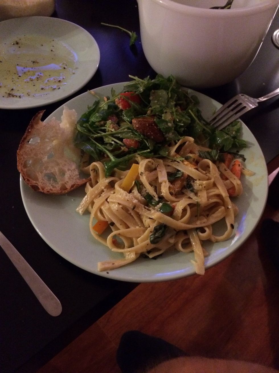 Put it all together with some fresh basil on top and enjoy \ud83d\ude00