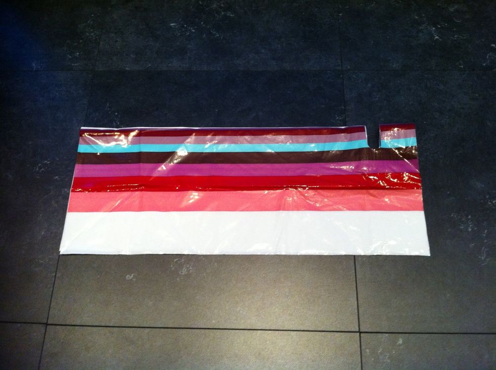 Put it horizontal and fold into half.