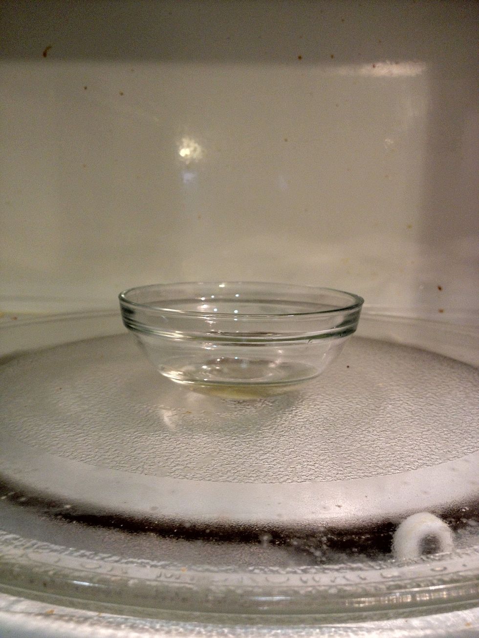 Put it in a few seconds longer if needed until melted.