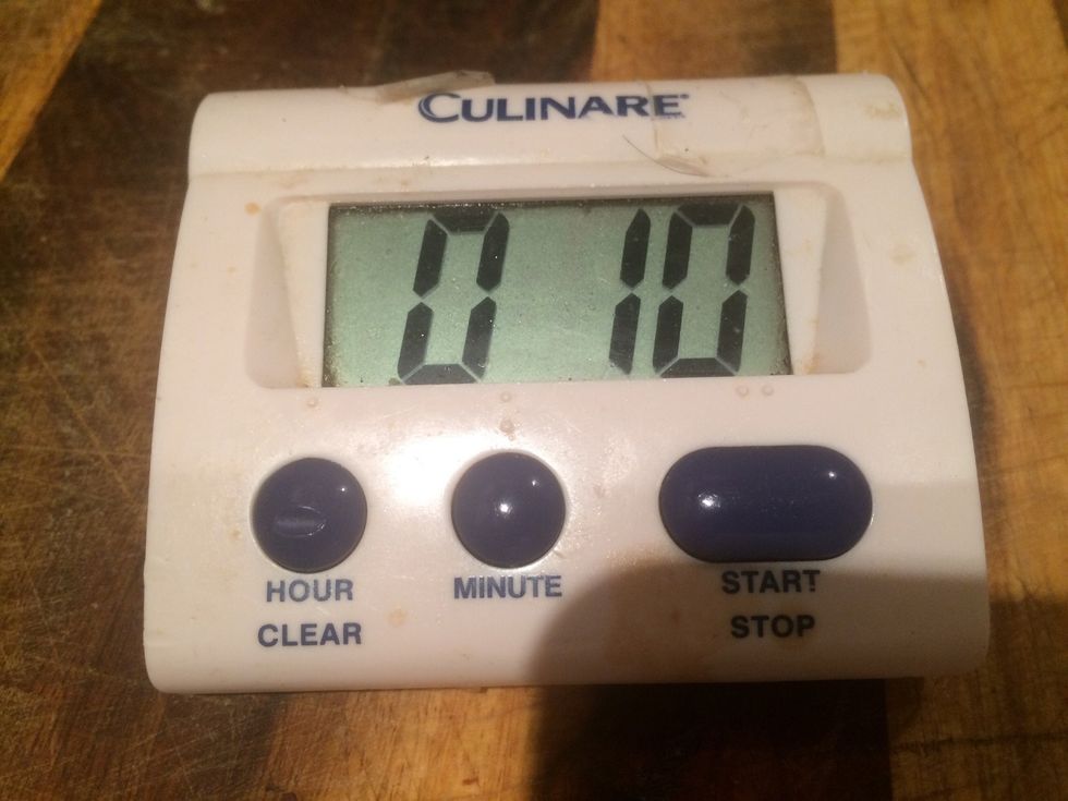 Put it in again, place on lower shelf to ensure top doesn't burn, repeat until nice colour on bottom